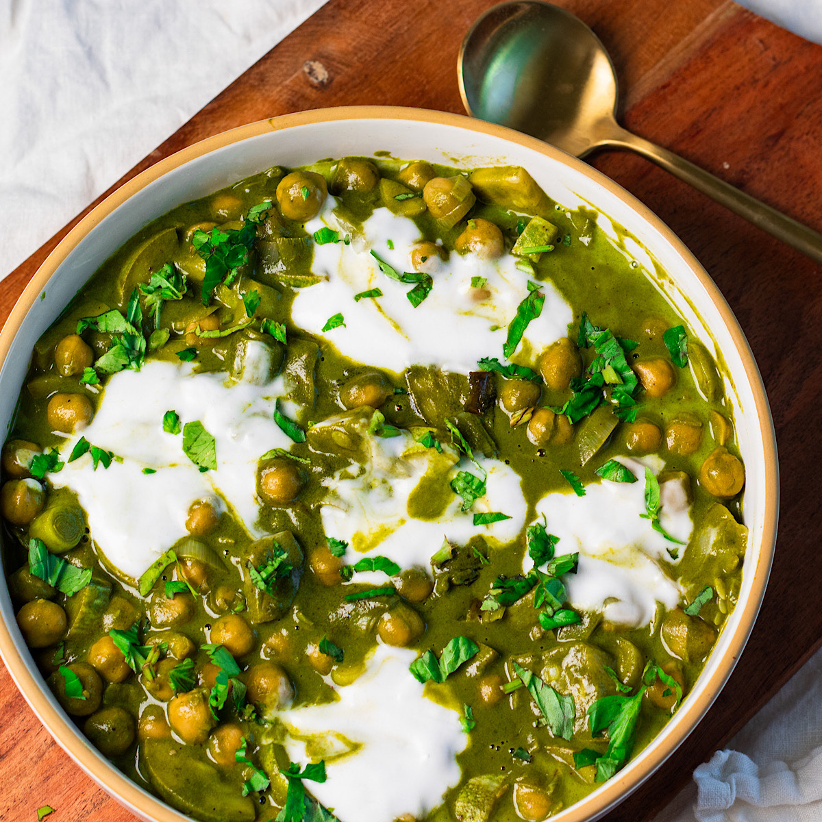 vegan green goddess chickpeas.