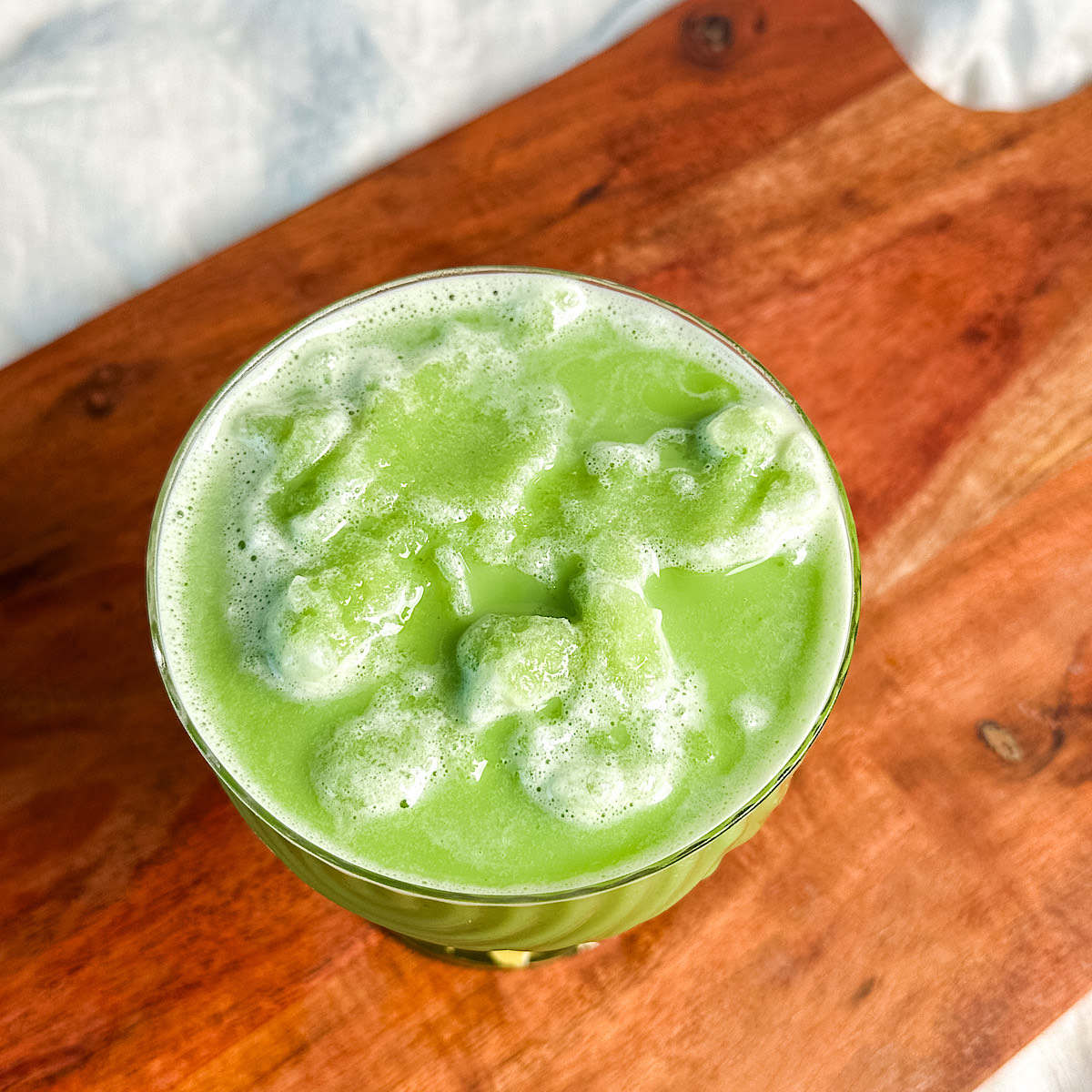 frozen matcha latte slushy