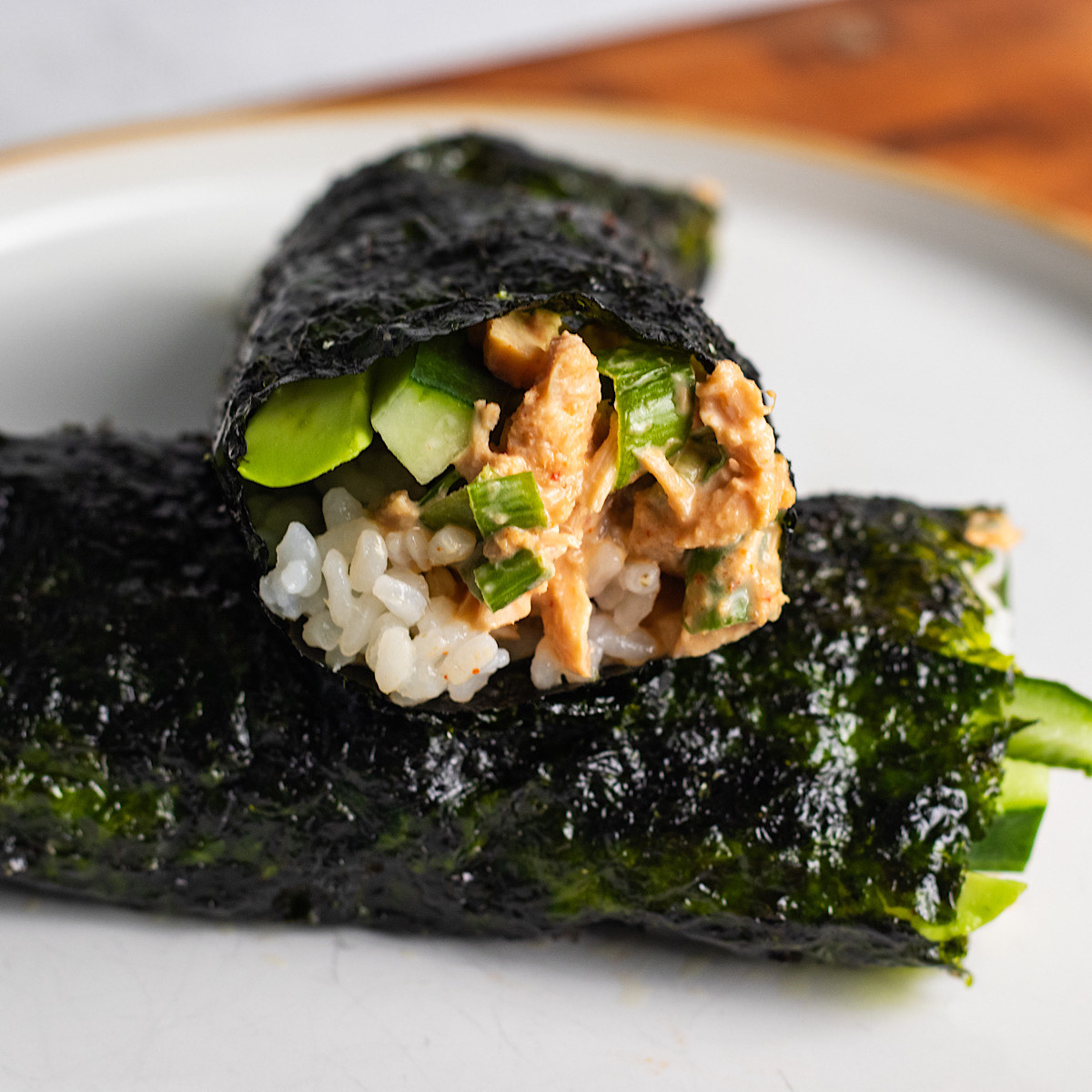 Spicy Tuna Salad Hand Rolls - Avocado Skillet