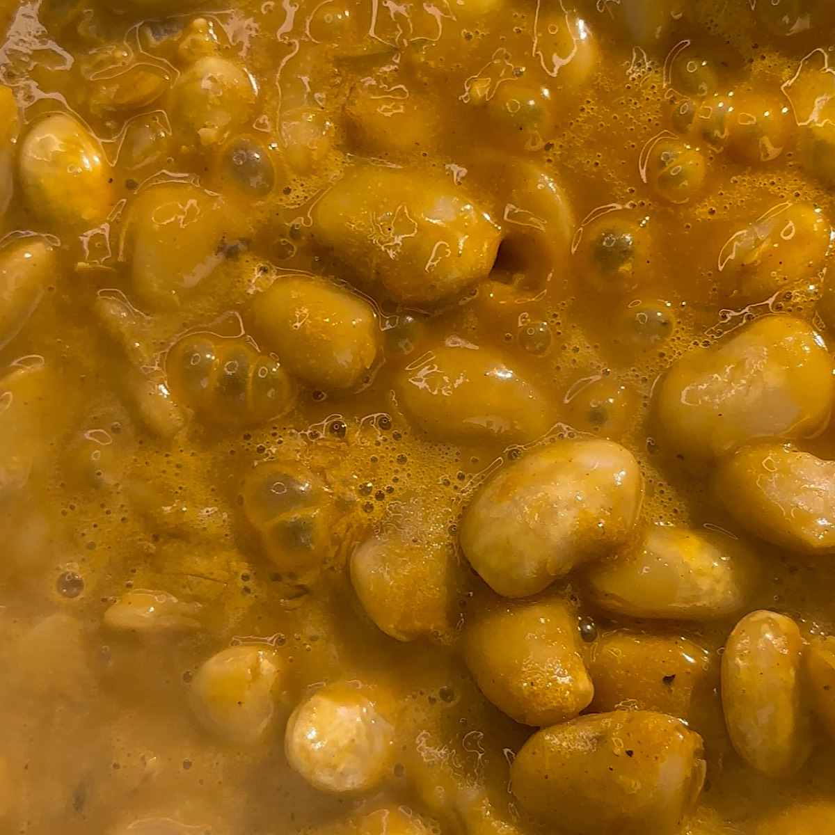 beans in pan