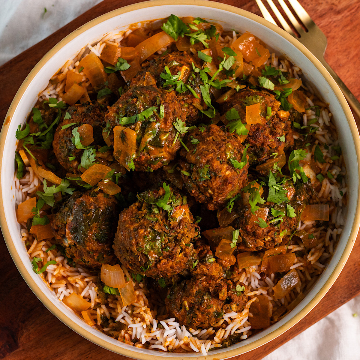 pumpkin lentil meatballs with curry sauce