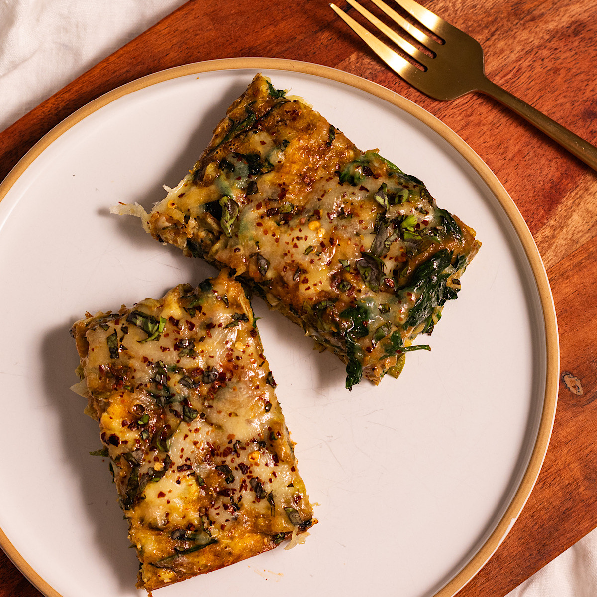 spinach artichoke egg bars