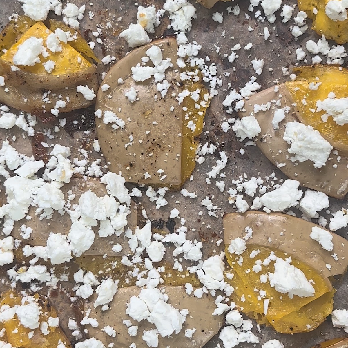 butternut squash on sheet pan.