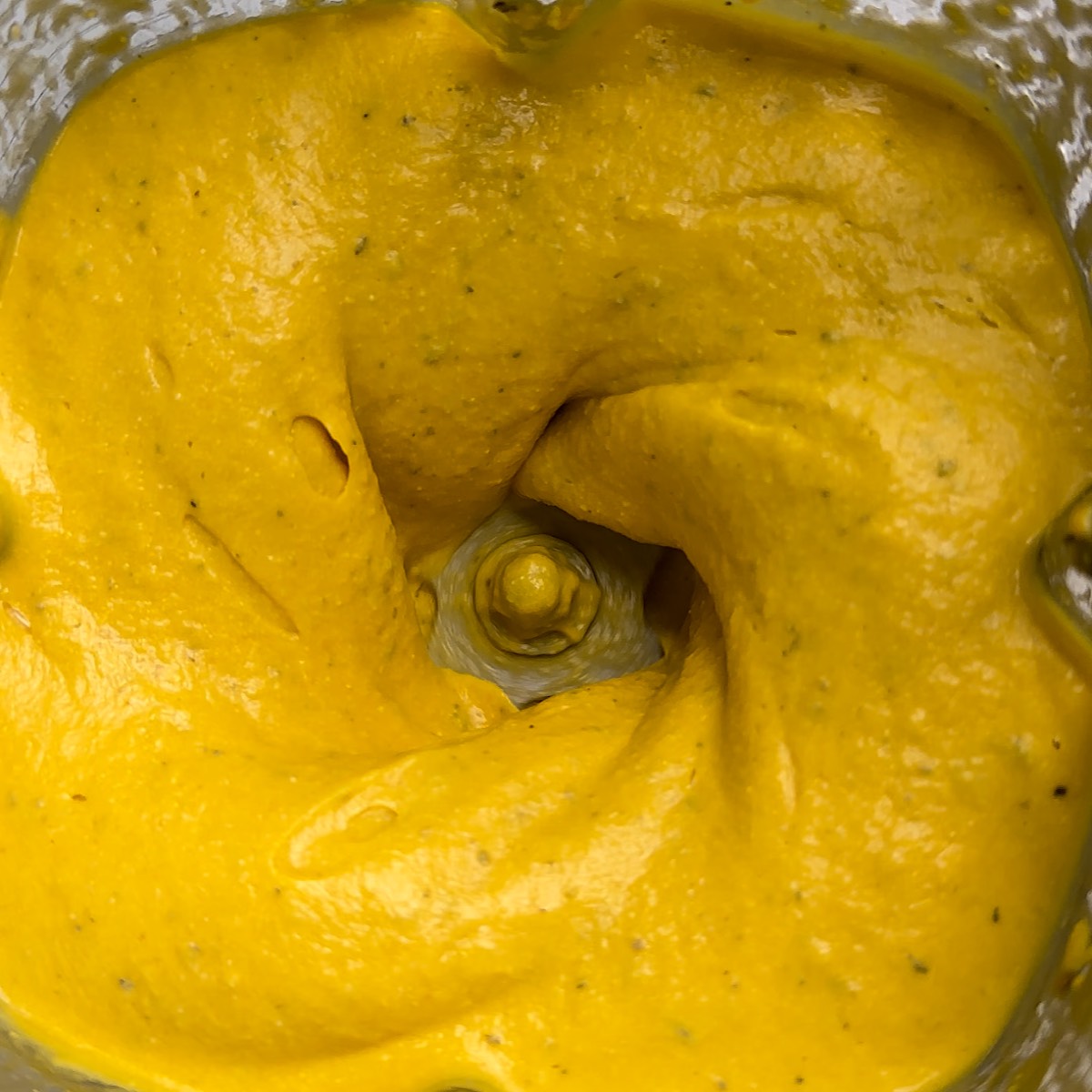 pumpkin feta sauce in blender