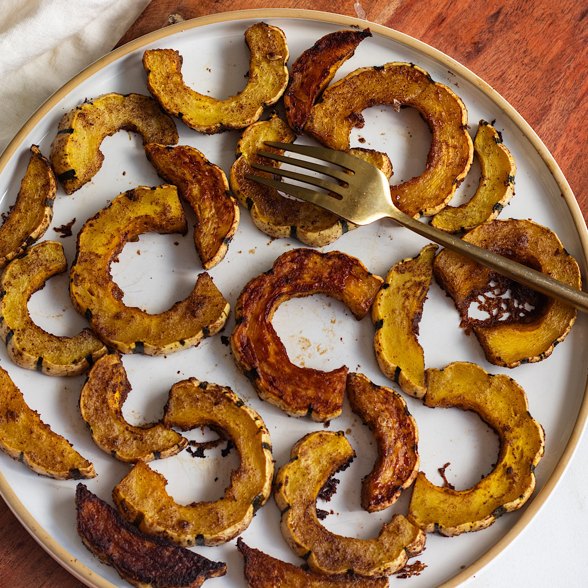 cardamom cinnamon maple delicata squash