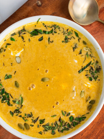 high protein pumpkin soup with cottage cheese