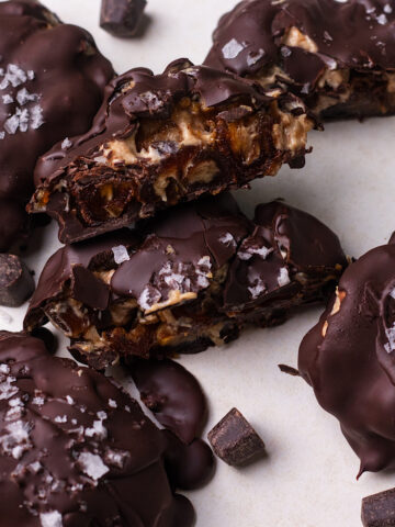 salted caramel yogurt clusters with dates