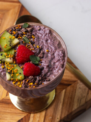 acai chia pudding with greek yogurt