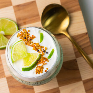 high protein key lime pie chia pudding