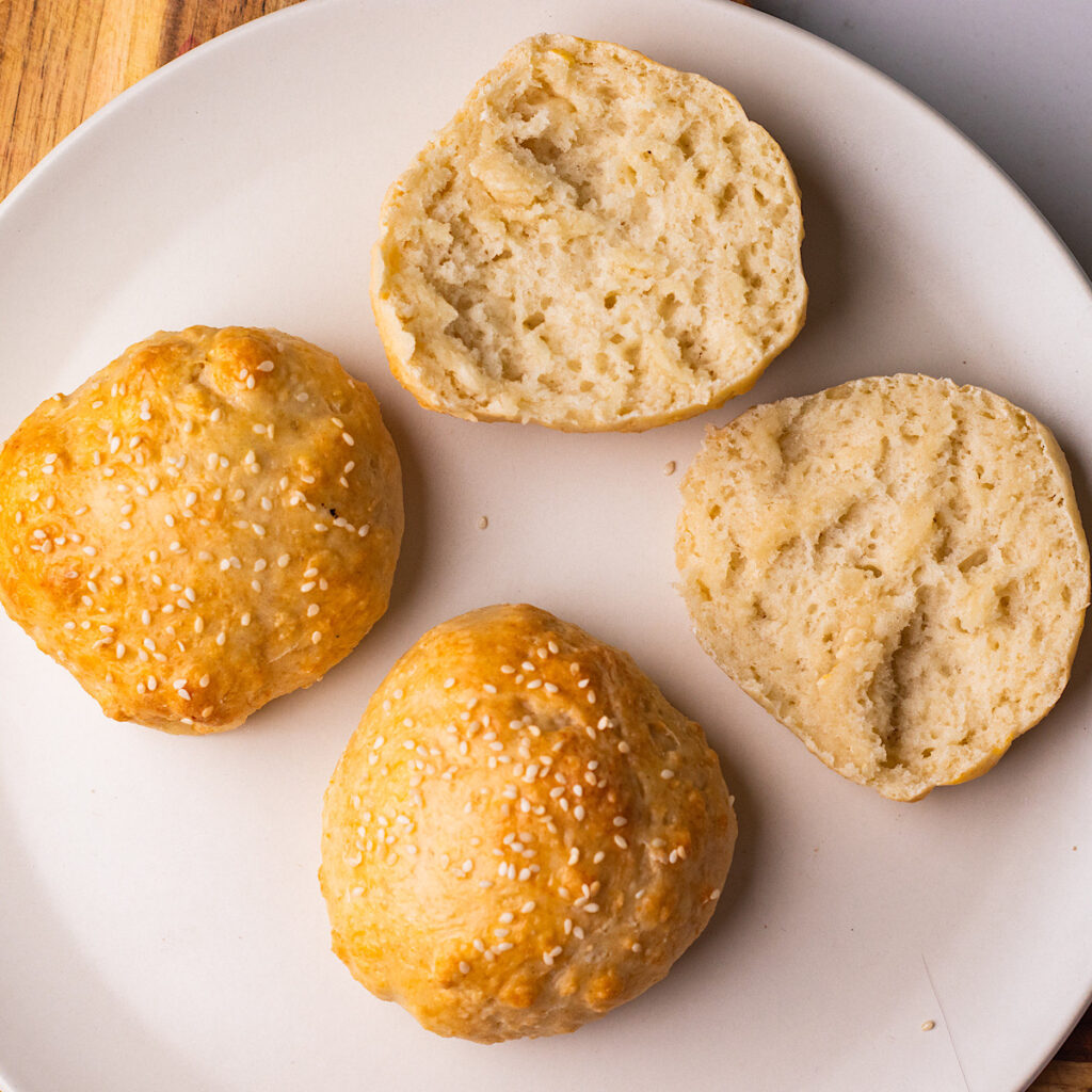 high protein cottage cheese burger buns