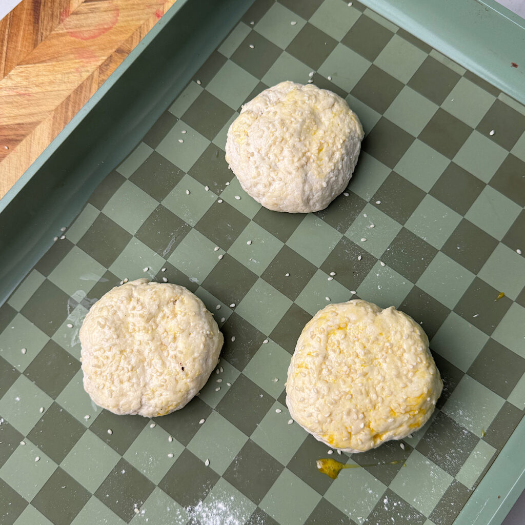 buns on sheet pan
