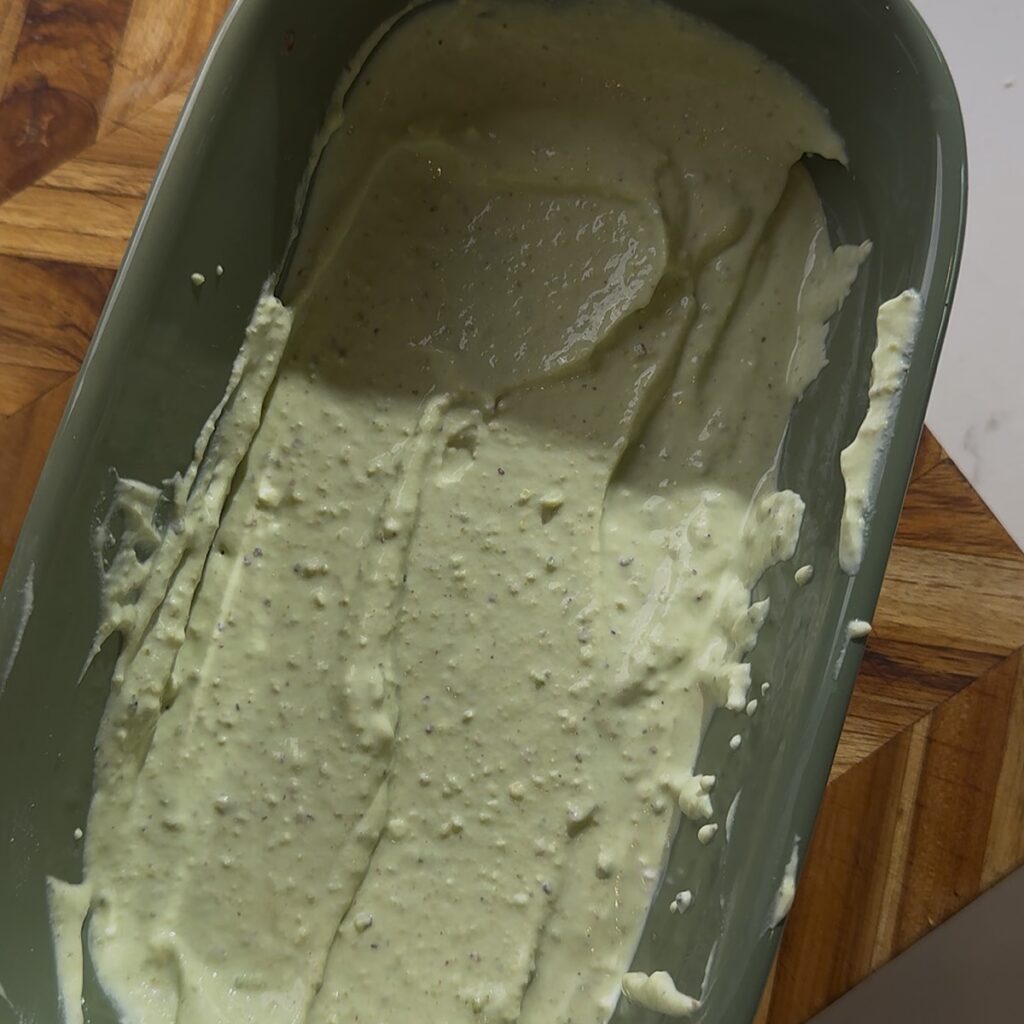 ice cream in loaf pan