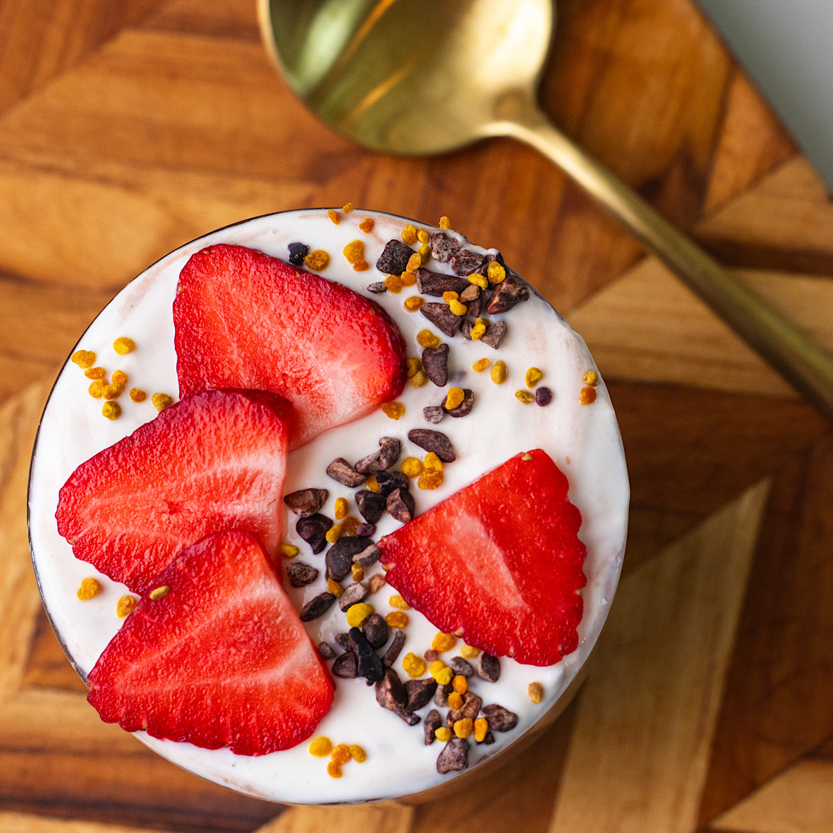 Chocolate Strawberry Chia Pudding (high protein)