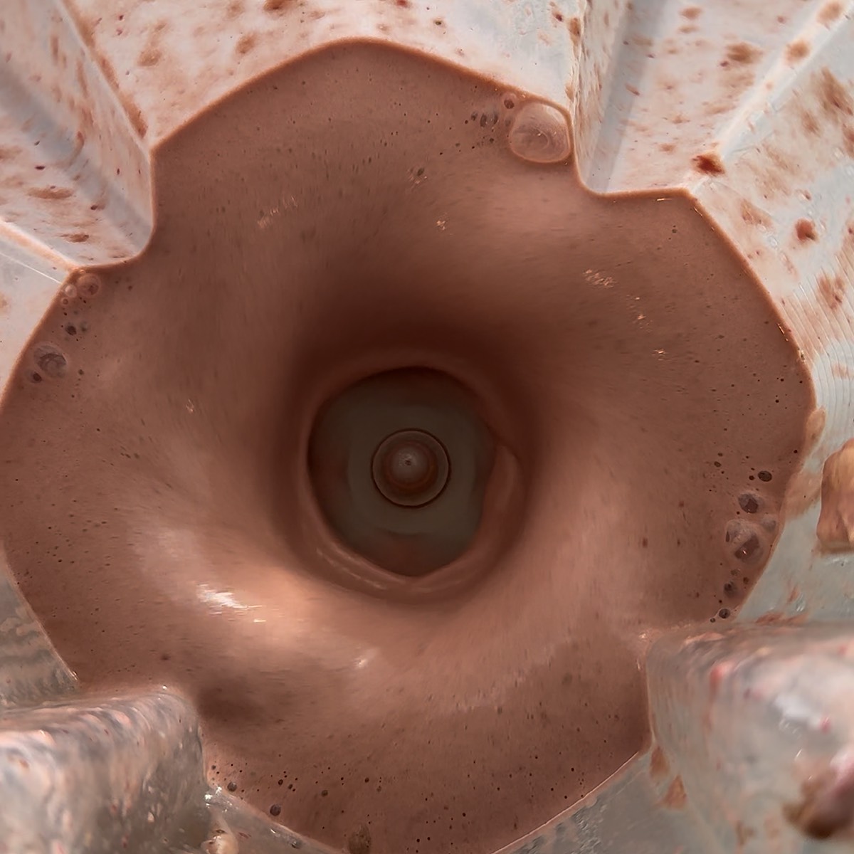 strawberry chocolate mixture in blender