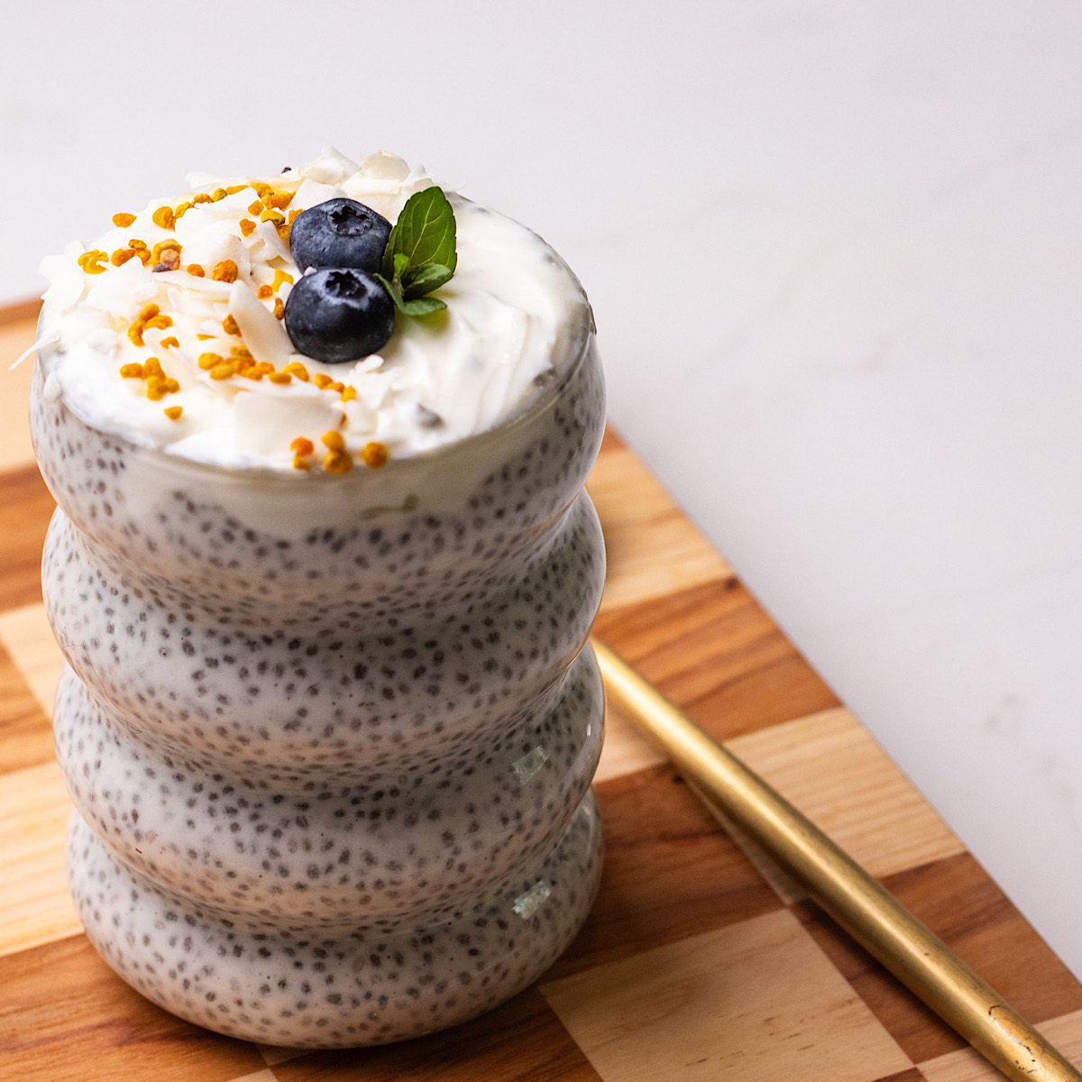 high protein coconut cream pie chia pudding