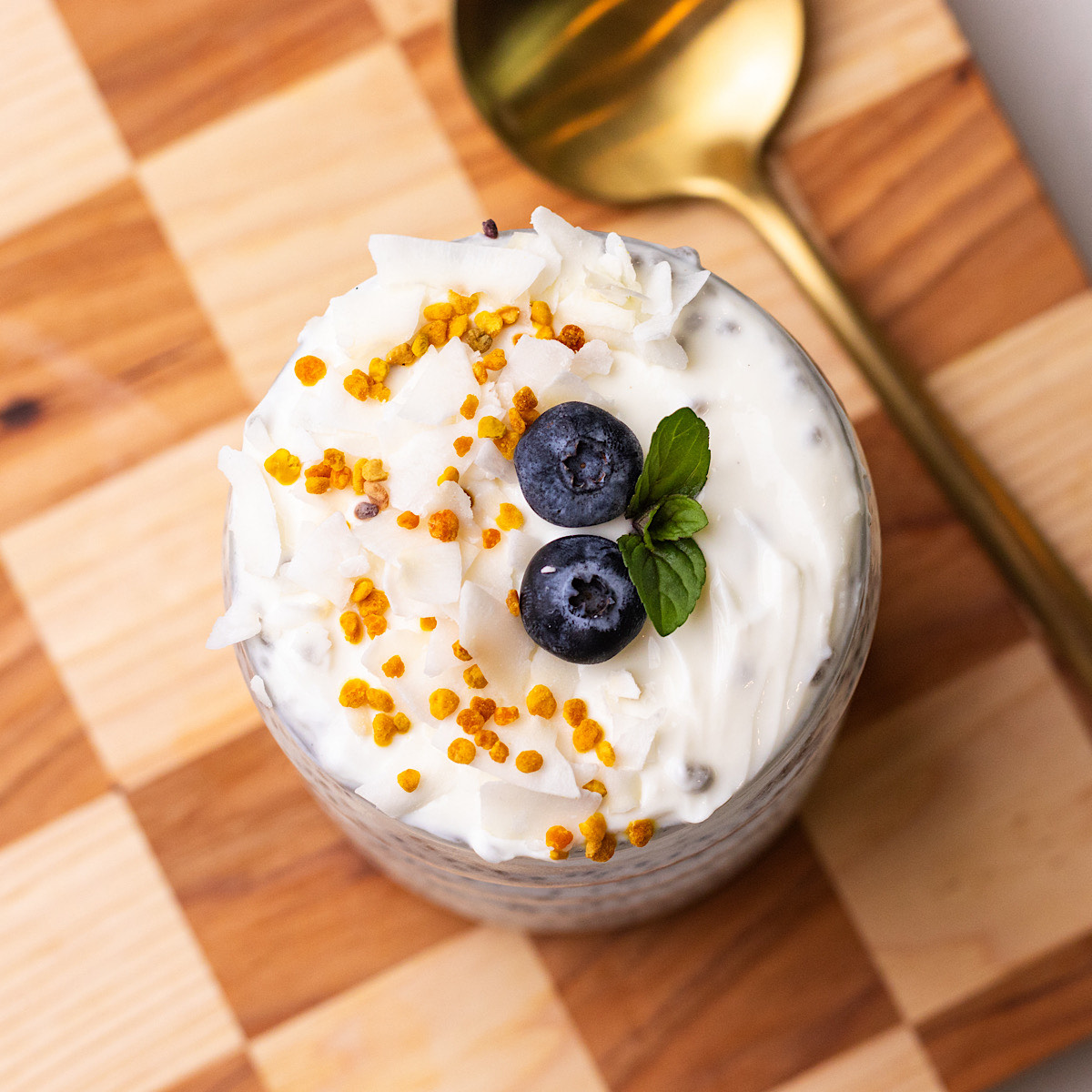 high protein coconut cream pie chia pudding