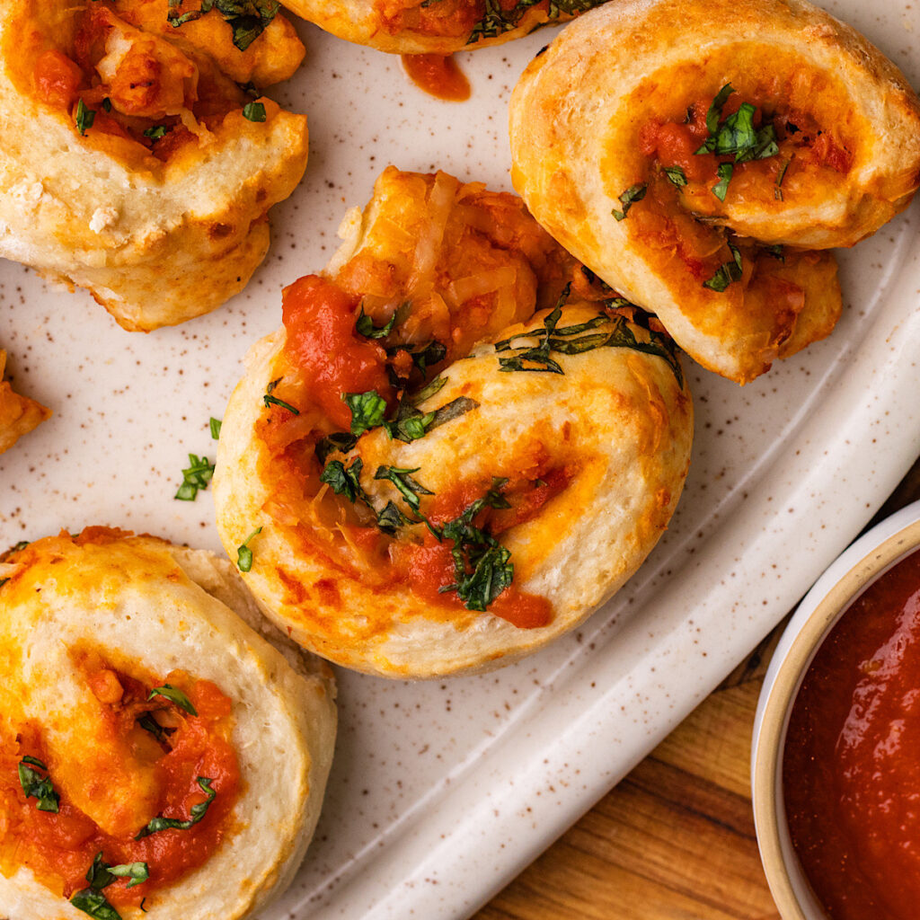 cottage cheese pizza rolls (high protein)