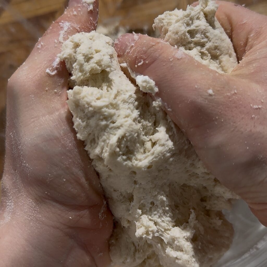 pizza roll dough kneaded