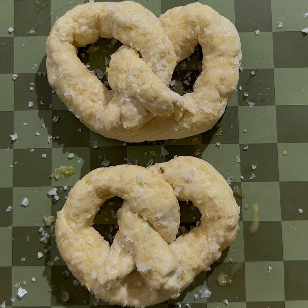 pretzels on sheet pan