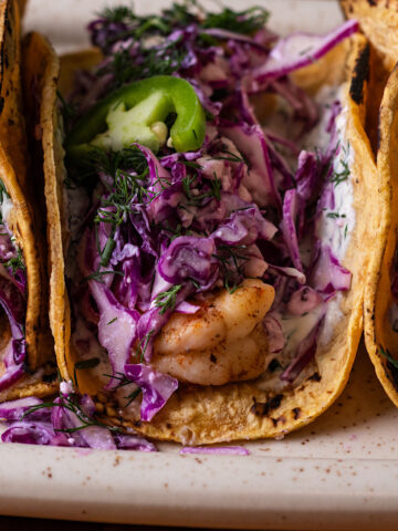 mediterranean shrimp tacos