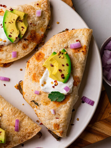crispy shredded tofu tacos