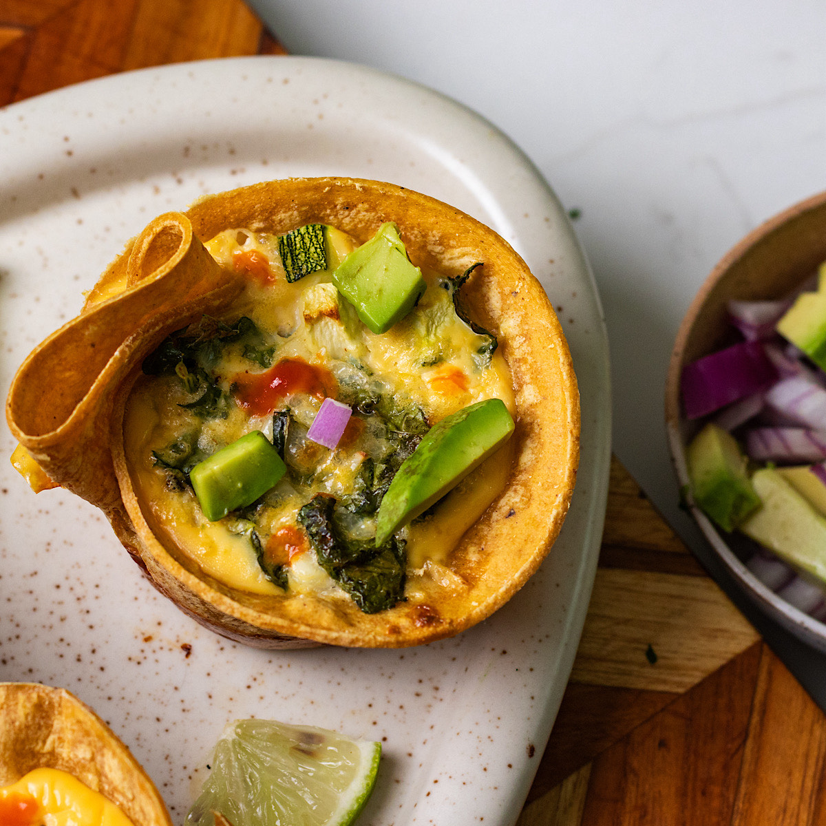 high protein taco egg cups
