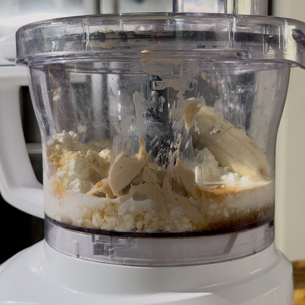 ingredients for ice cream in food processor