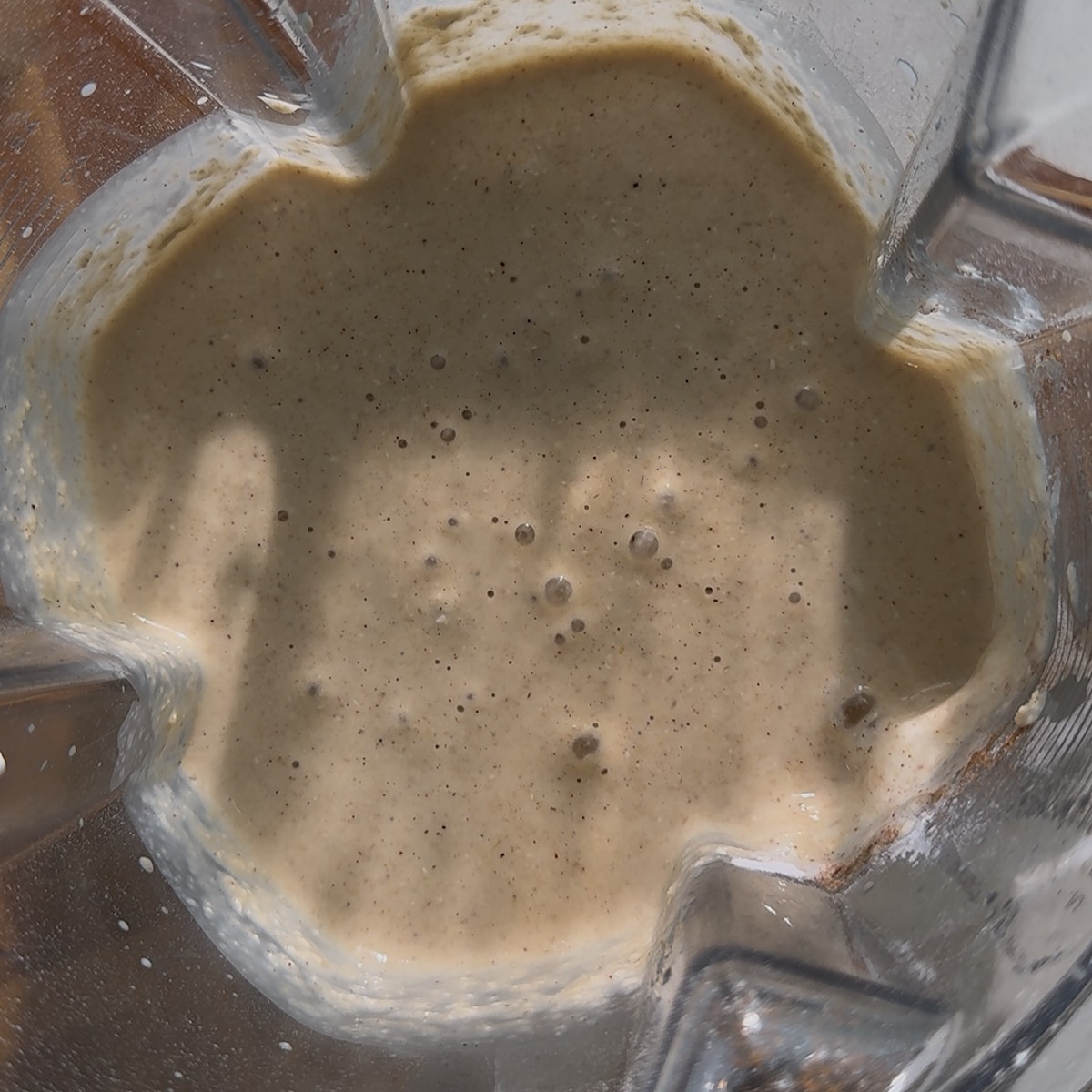 waffle batter in blender