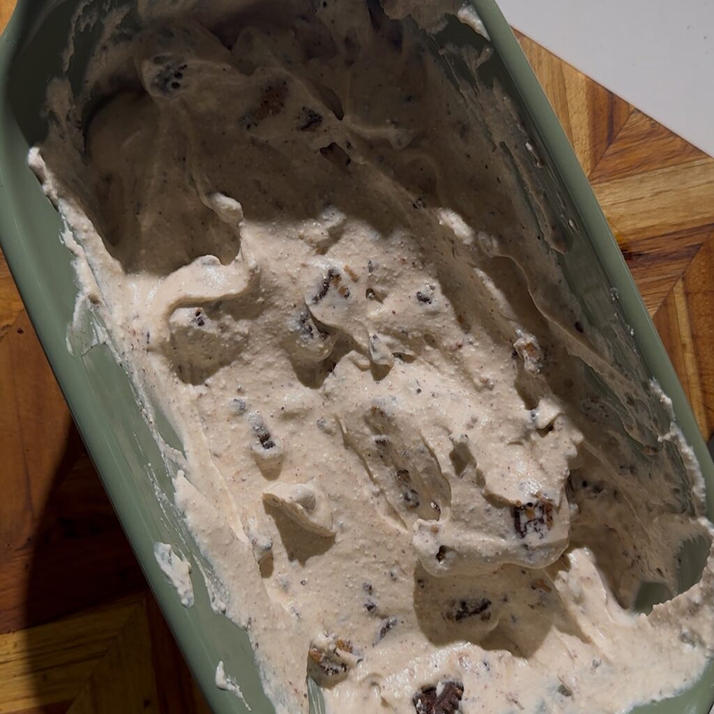 ice cream in loaf pan