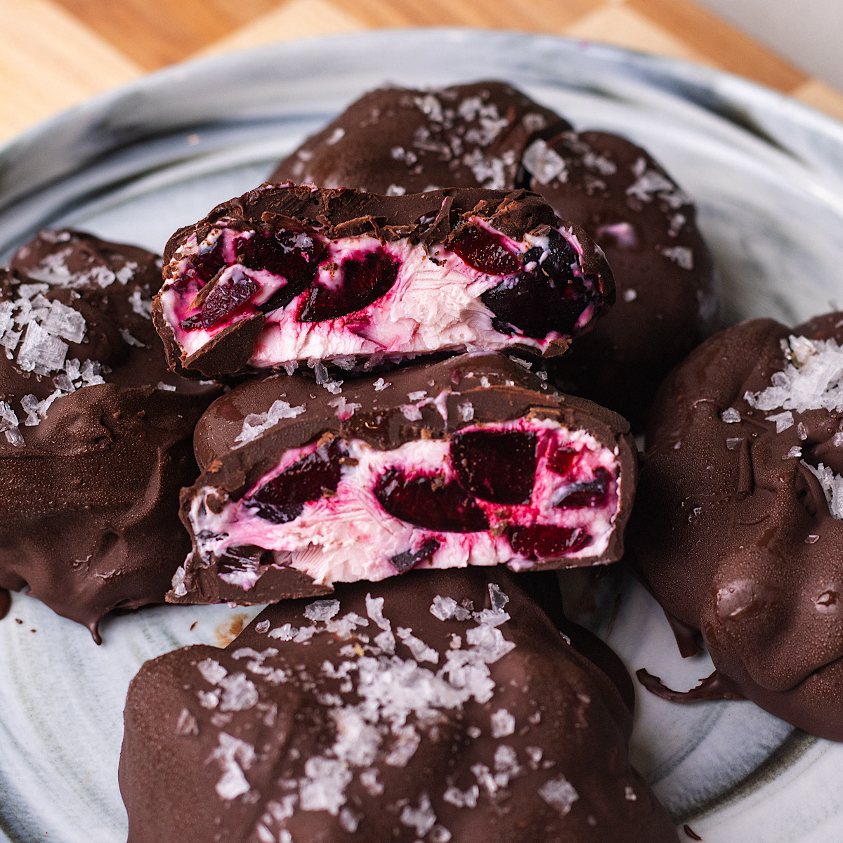 dark chocolate cherry yogurt clusters
