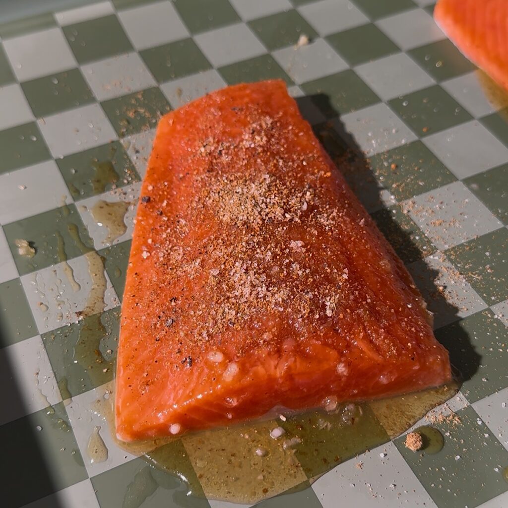 salmon on sheet pan