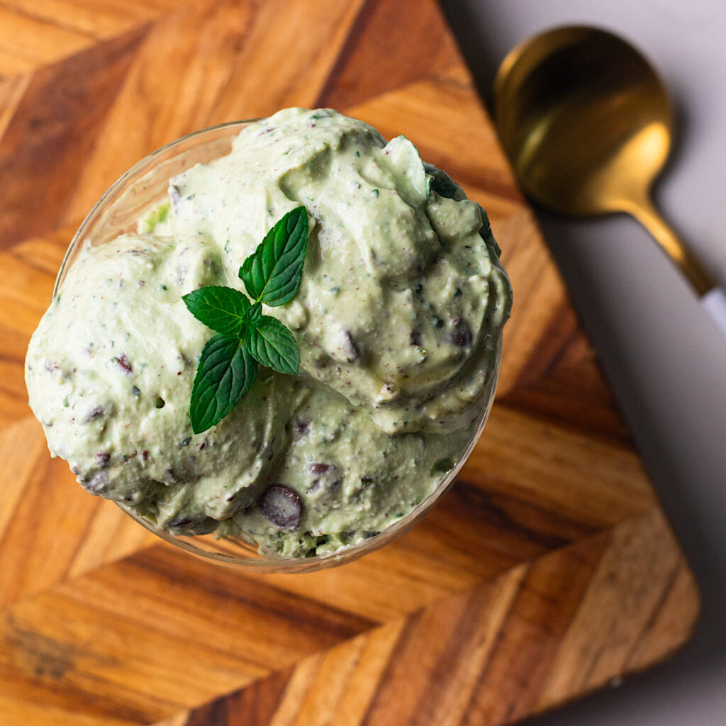 high protein cottage cheese mint chip ice cream