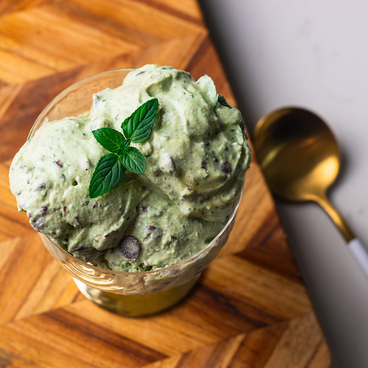 high protein cottage cheese mint chip ice cream