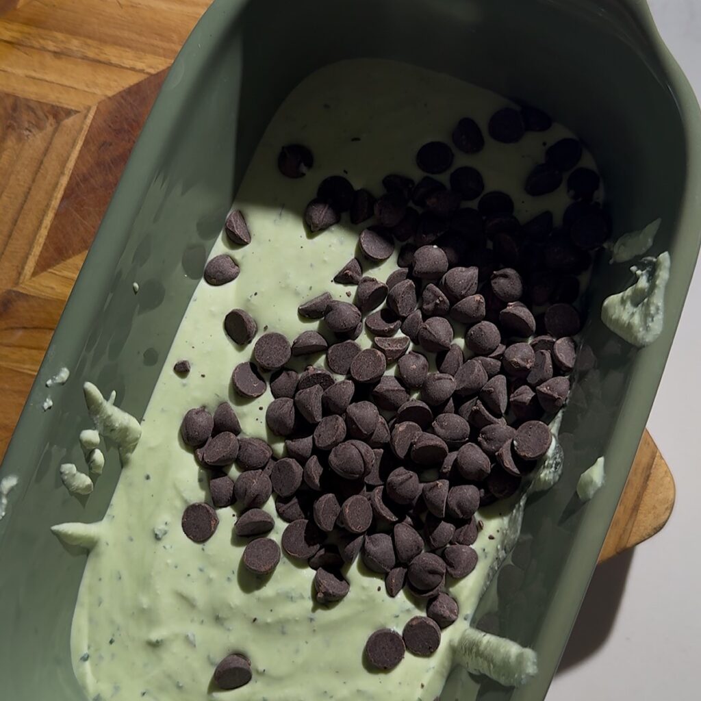 ice cream in loaf pan
