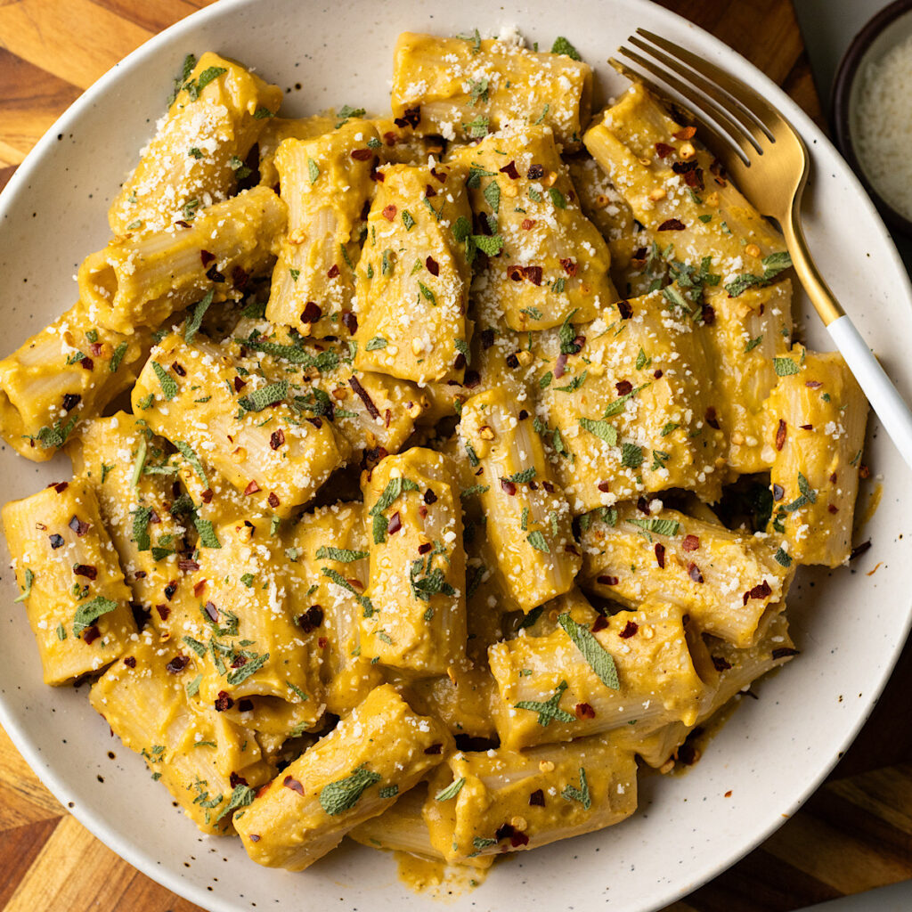 Creamy Butternut Squash Ricotta Pasta with Bone Broth