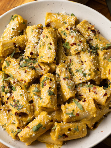 Creamy Butternut Squash Ricotta Pasta with Bone Broth