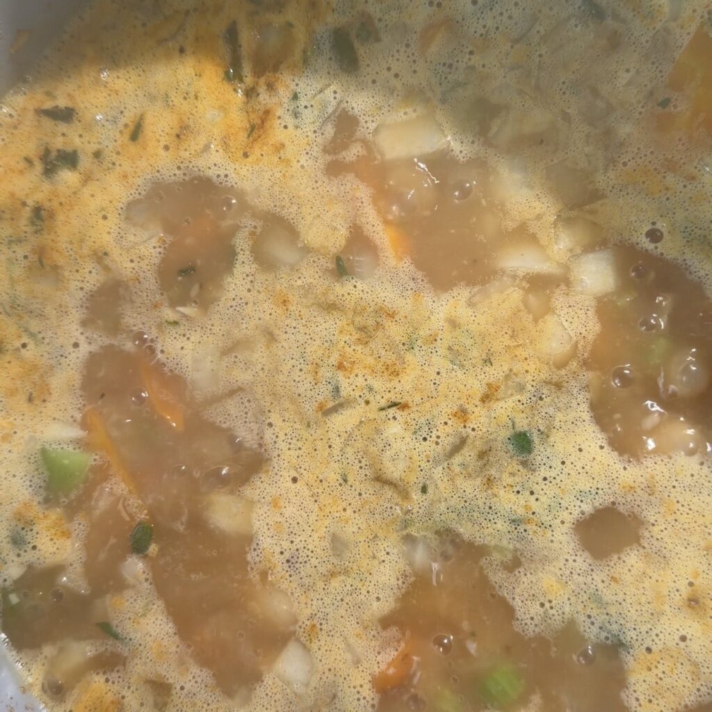 soup simmering