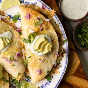 Crispy Baked Shrimp Tacos with Cilantro Lime Sauce