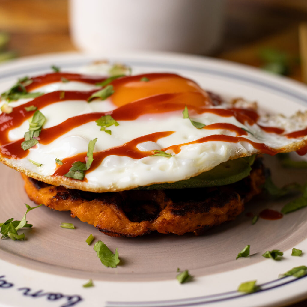 savory 3 ingredient sweet potato waffles