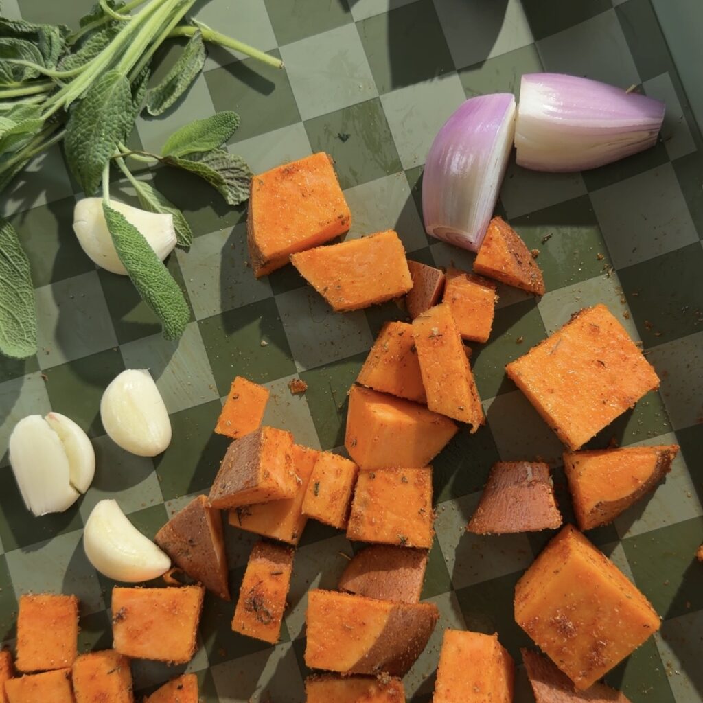 veggies on sheet pan