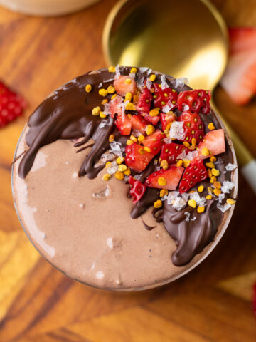 cottage cheese strawberry chocolate mousse