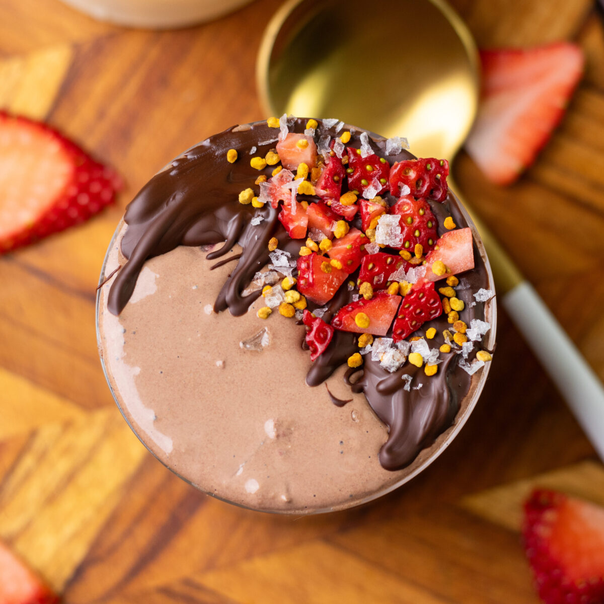 cottage cheese strawberry chocolate mousse