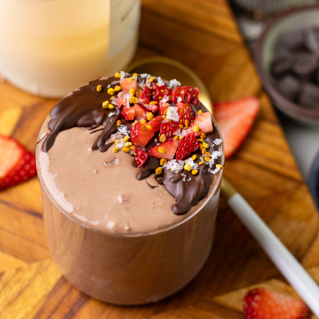 cottage cheese strawberry chocolate mousse