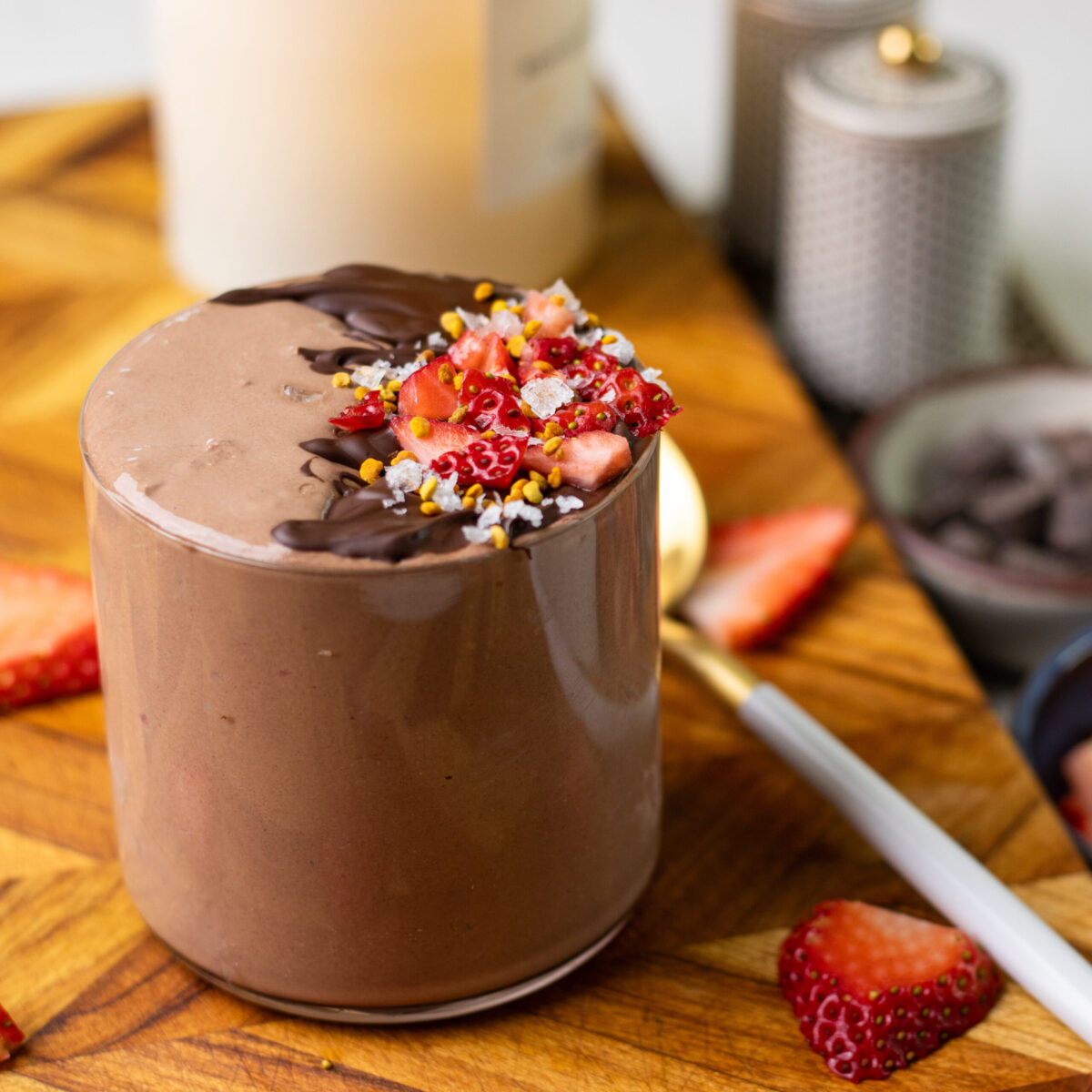 cottage cheese strawberry chocolate mousse