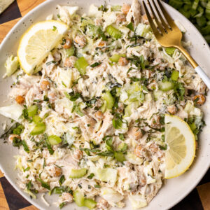Chopped Chicken Caesar Salad with Greek Yogurt Dressing