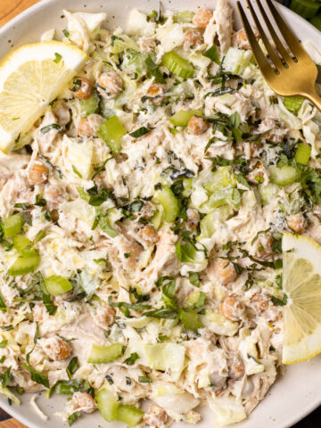 Chopped Chicken Caesar Salad with Greek Yogurt Dressing