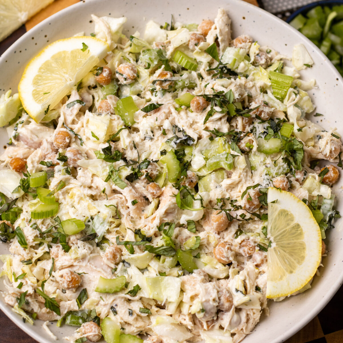 Chopped Chicken Caesar Salad with Greek Yogurt Dressing