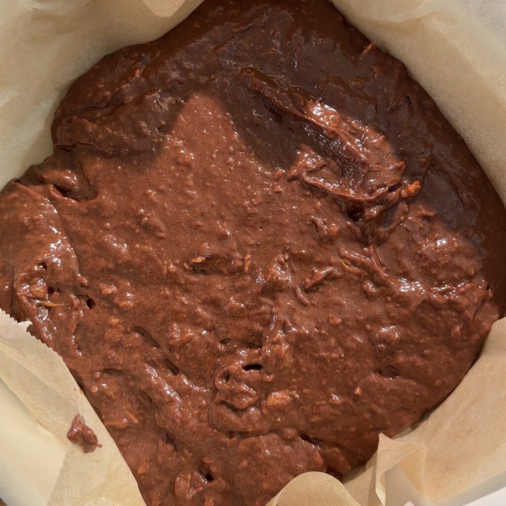 batter in baking dish