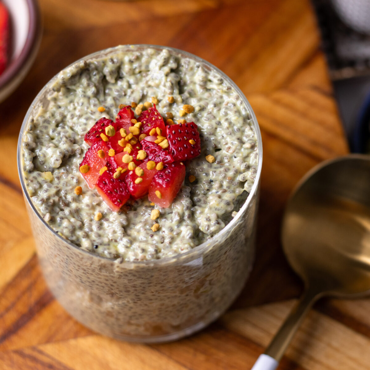high protein pistachio chia pudding