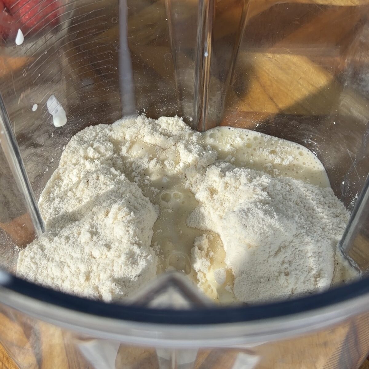 pistachio mixture in blender